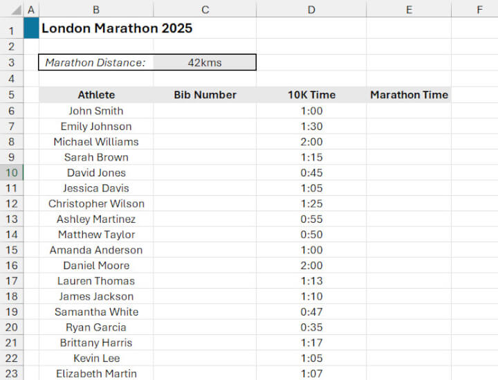 excel challenge transform data dataset