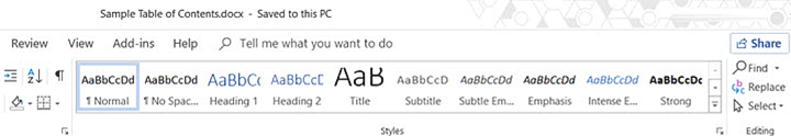 How to Create a Table of Contents in Word