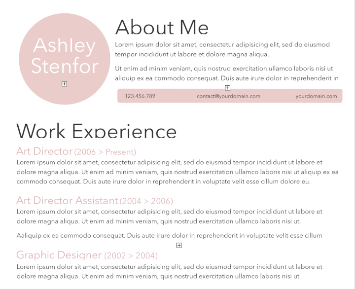 word resume templates - light pink resume template