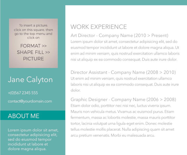 word resume templates - fancy emerald resume template