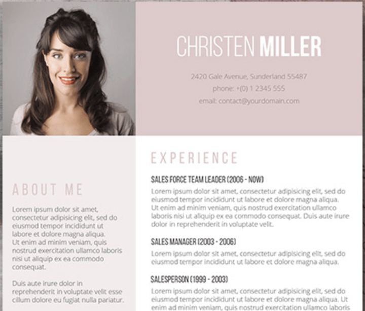 word resume templates - light pink resume template