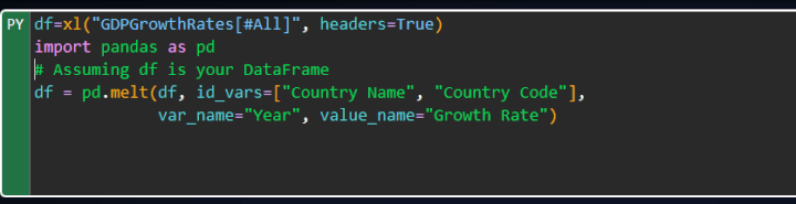 Copilot Excel prompt with Python