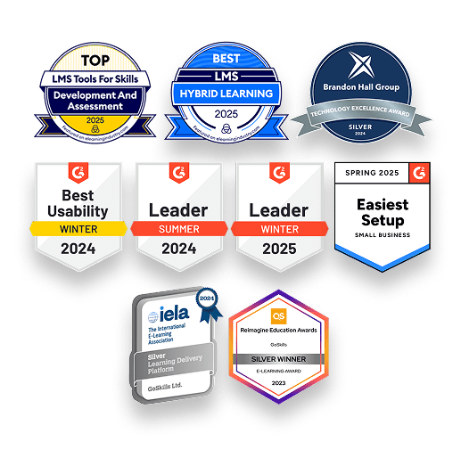 GoSkills’ G2 awards.