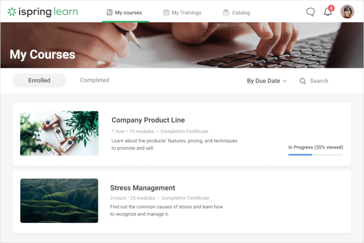 ispring learn dashboard