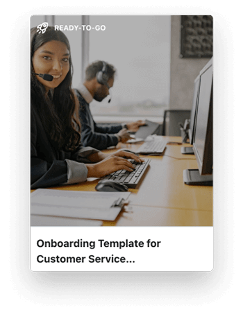 Onboarding template for customer service